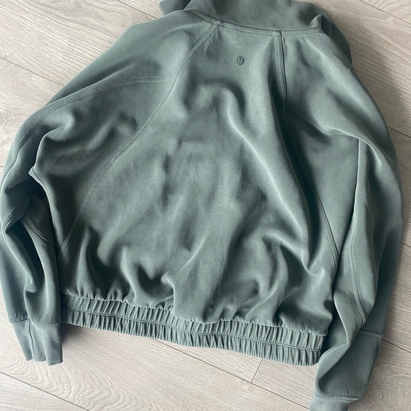 Lululemon scuba green twill sage oversized full zip - Picture 7 of 8